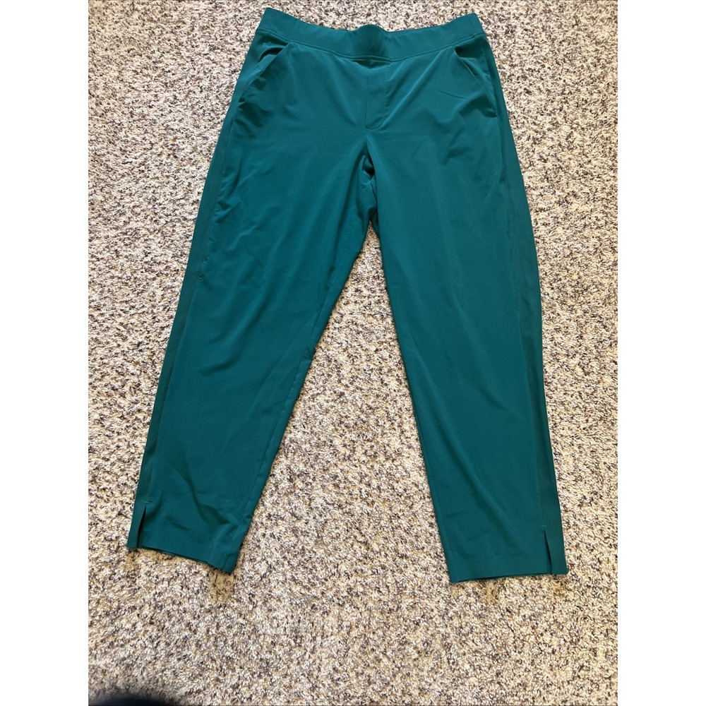 Athleta New Womens Sz 12 Brooklyn Ankle Pant Lightweight Travel Pants Green